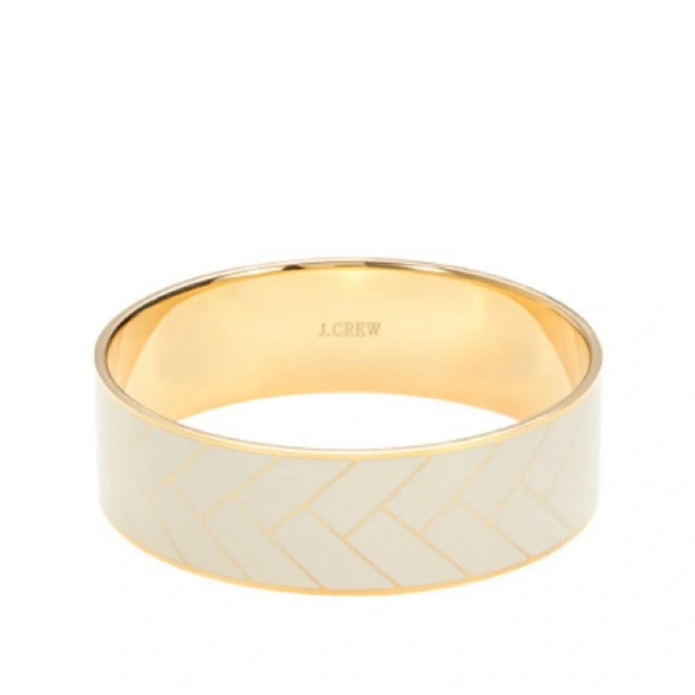 J Crew enamel bracelets chevron bangle- set of 3 - Picture 8 of 9